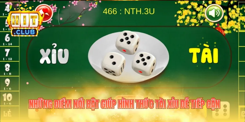 Những điểm nổi bật giúp hình thức tài xỉu dễ tiếp cận