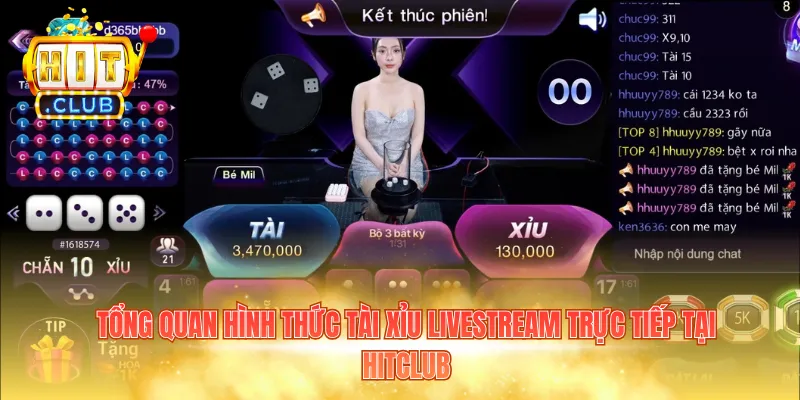 Tổng quan hình thức tài xỉu livestream trực tiếp tại Hitclub